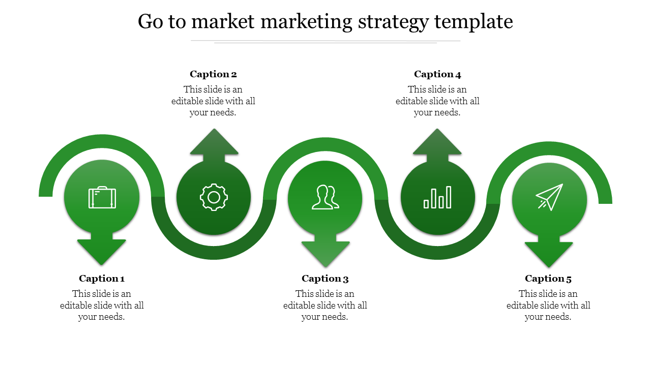 Free - Creative Go To Market Marketing Strategy Template Slide